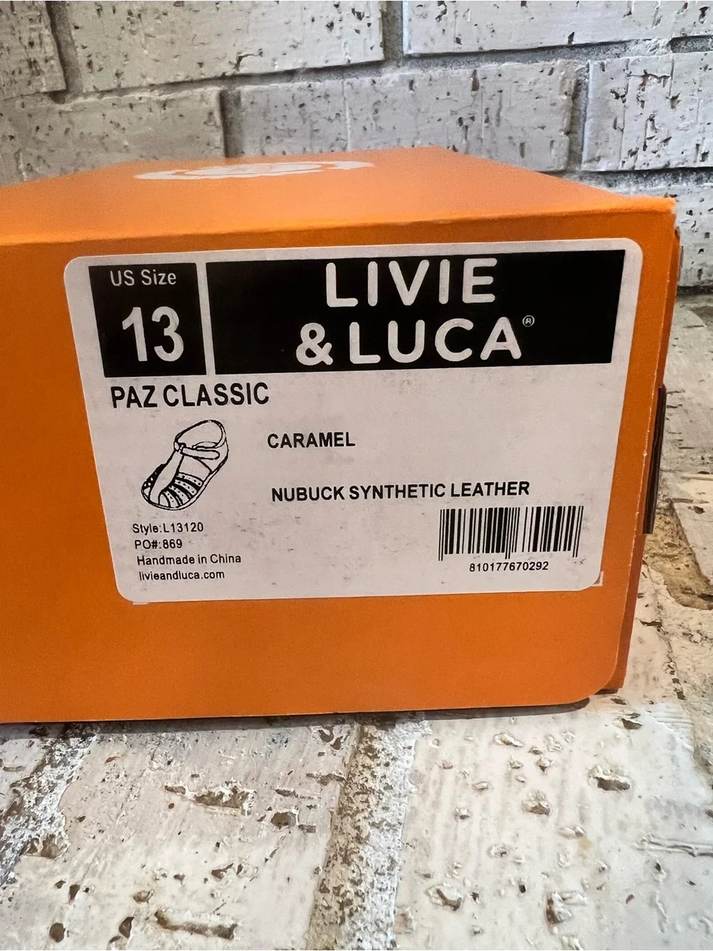 Livie & Luca Paz Classic Caramel Strappy Girls' Sandals Size 13 New In Box